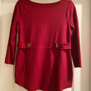 Chicos Knit Top with Gold hardware